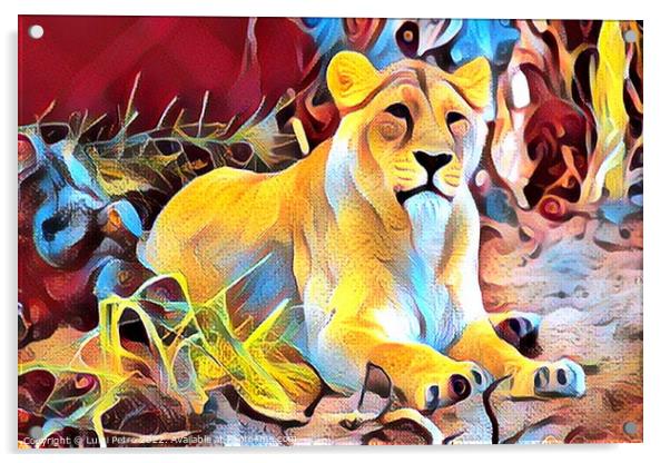 Lioness at Chester zoo,  United Kingdom Acrylic by Luigi Petro