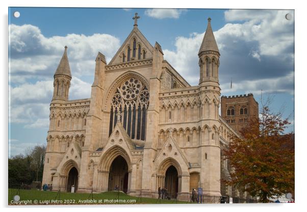 Majestic St Albans Cathedral A Symbol of History a Acrylic by Luigi Petro