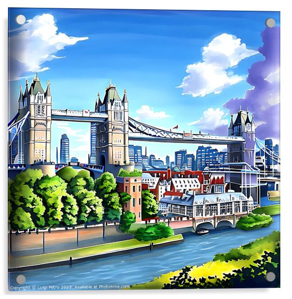 Tower Bridge, in London, United Kingdom Acrylic by Luigi Petro