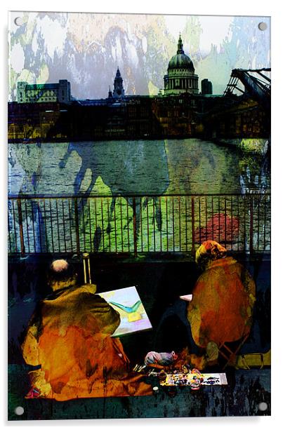 The Art of the Millennium Bridge Acrylic by Luigi Petro