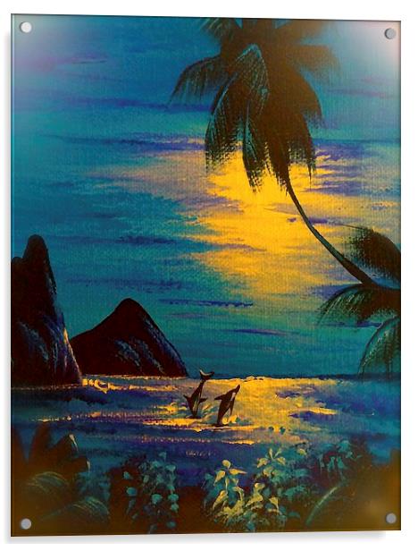 A Little bit of Paradise   Acrylic by Sue Bottomley