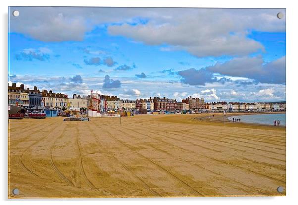 Weymouth Dorset Seafront  Acrylic by Sue Bottomley