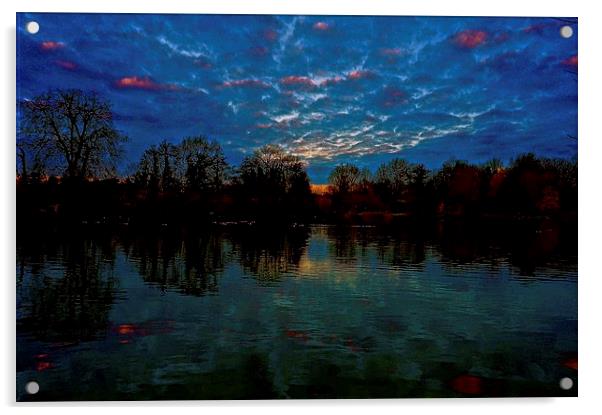  Early Morning Sunrise Hertfordshire Acrylic by Sue Bottomley