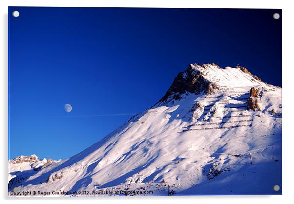Tignes Ski Resort France Acrylic by Roger Cruickshank