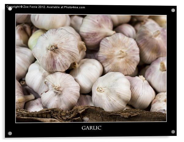 Fresh Garlic at the Market Acrylic by Zoe Ferrie