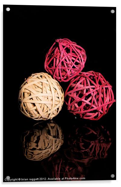 3 Spheres Acrylic by Brian  Raggatt