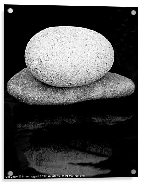 Two Stones Acrylic by Brian  Raggatt