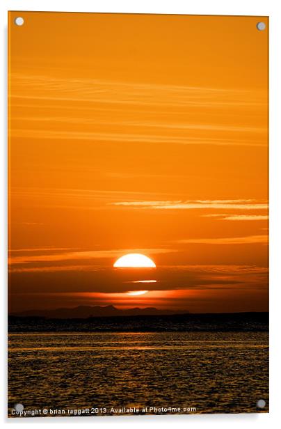 Sharm Sunrise 7 Acrylic by Brian  Raggatt