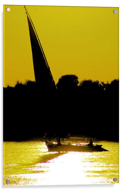 Sunset sailing Acrylic by Brian  Raggatt