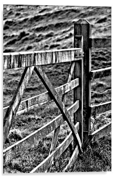 Peak district gate Acrylic by Brian  Raggatt