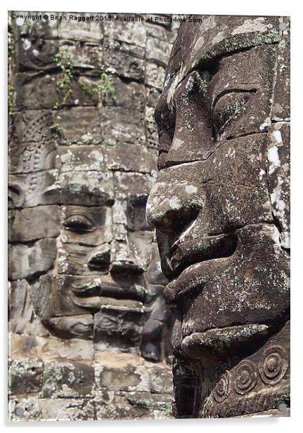  Woman's Citadel Angkor Temples Cambodia Acrylic by Brian  Raggatt
