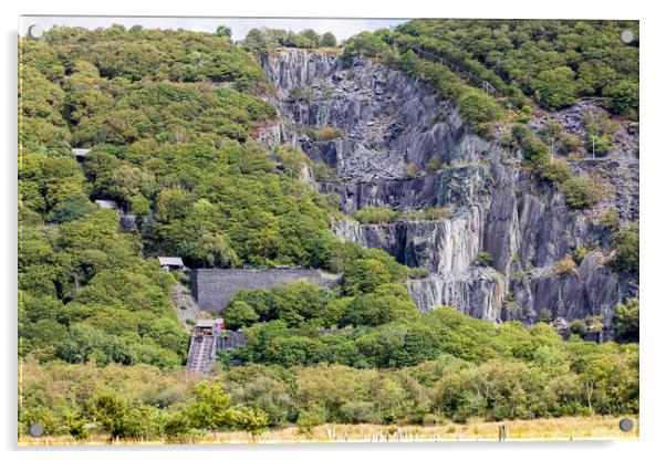 Vivian slate quarry, Llanberis Wales Acrylic by Phil Crean