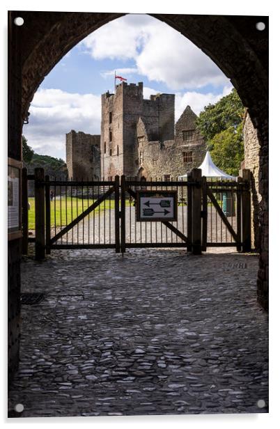 Ludlow Castle Shropshire Acrylic by Phil Crean