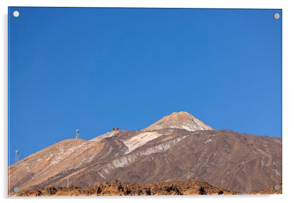 Mount Teide peak Tenerife Acrylic by Phil Crean