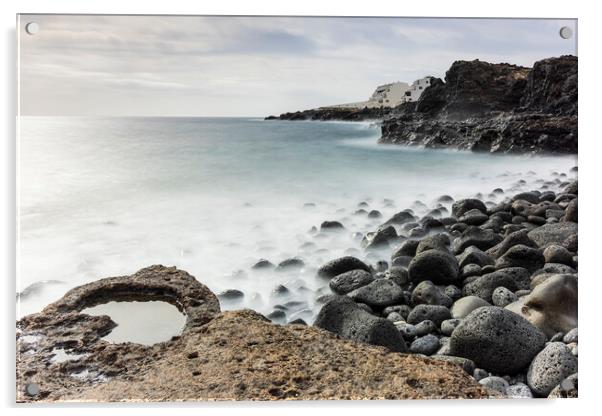 Costa Silencio Tenerife Acrylic by Phil Crean