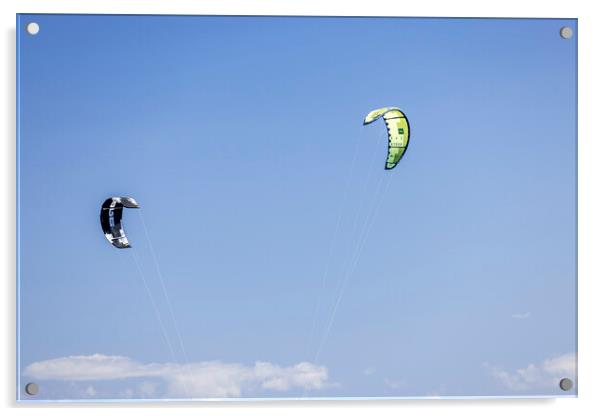 Kites against a blue sky Acrylic by Phil Crean