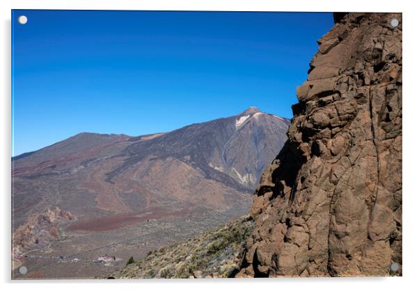 Mount Teide Tenerife Acrylic by Phil Crean