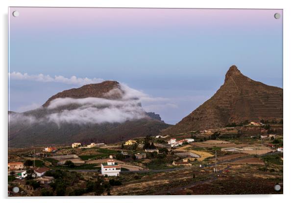 Dawn on Tenerife Acrylic by Phil Crean