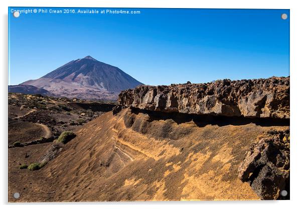  Volcanic landscape, Teide, Tenerife. Acrylic by Phil Crean