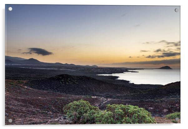 Tenerife coastline pre dawn Acrylic by Phil Crean