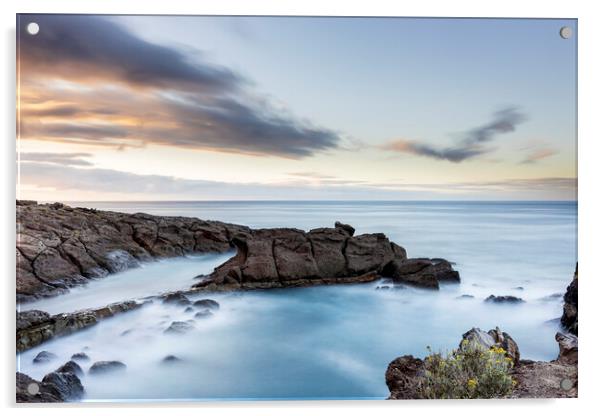 Dawn on the west coast, Tenerife Acrylic by Phil Crean