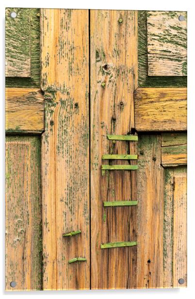 Old distressed door detail Tenerife Acrylic by Phil Crean
