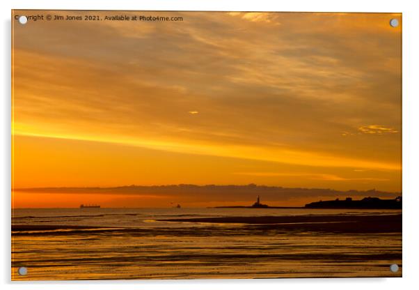 Another Northumbrian Sunrise Acrylic by Jim Jones