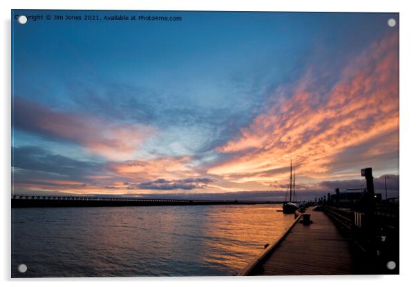 Sunrise on the River Blyth Acrylic by Jim Jones