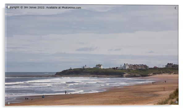 Spring Sunshine at Seaton Sluice - Panorama Acrylic by Jim Jones