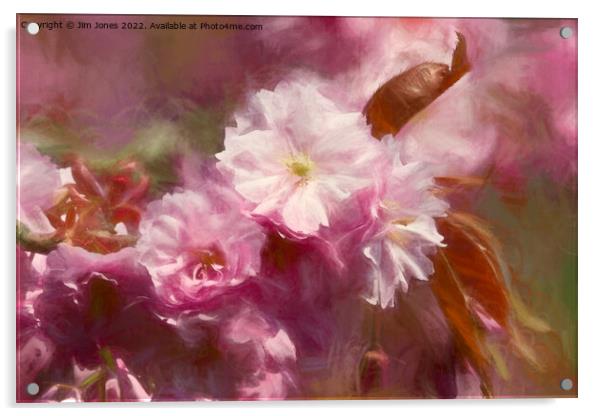 Pastel Pink Impressions Acrylic by Jim Jones