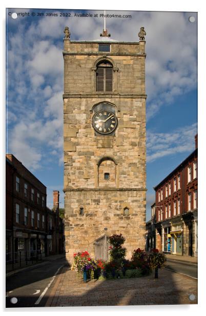 The Clock Tower at Morpeth in Northumberland Acrylic by Jim Jones