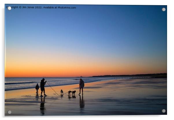 Waiting on the beach for sunrise Acrylic by Jim Jones