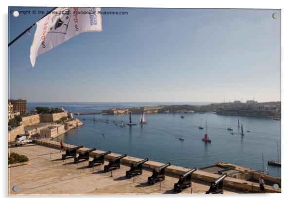 Grand Harbour Valletta Acrylic by Jim Jones