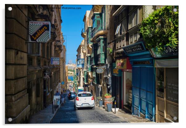 The Economical Shoe Store, Valletta Acrylic by Jim Jones