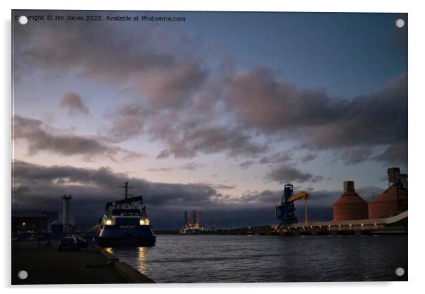 Sunset on the River Blyth Acrylic by Jim Jones