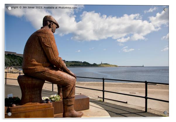 Fiddler's Green Memorial, North Shields Fish Quay Acrylic by Jim Jones