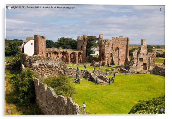 Lindisfarne Priory Acrylic by Jim Jones