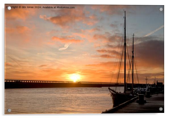 January sunrise on the River Blyth - Landscape Acrylic by Jim Jones