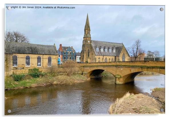 The River Wansbeck at Morpeth in Northumberland - (2) Acrylic by Jim Jones