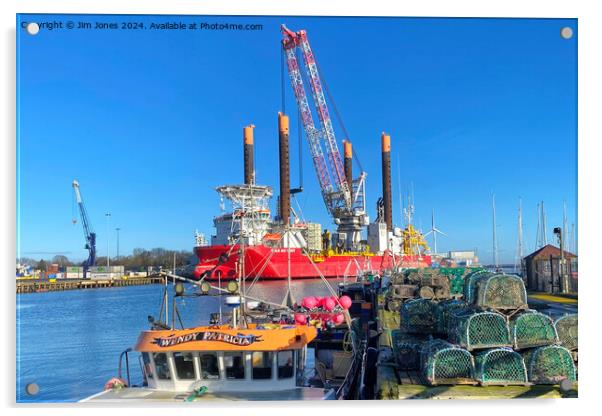 Port of Blyth Import Dock Acrylic by Jim Jones