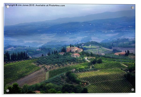  Tuscan Landscape Acrylic by Jim Jones