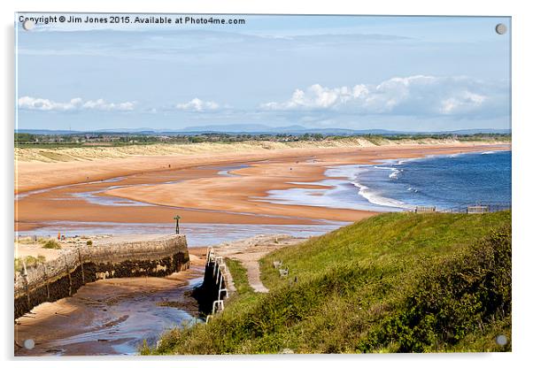 Northumbrian beach scene Acrylic by Jim Jones