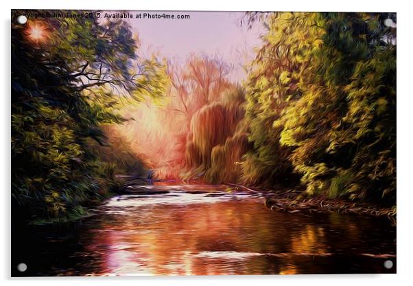  Autumn on the River Blyth Acrylic by Jim Jones