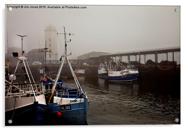  Fog on the Tyne Acrylic by Jim Jones