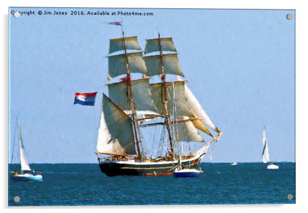 Artistic Tall Ship Acrylic by Jim Jones