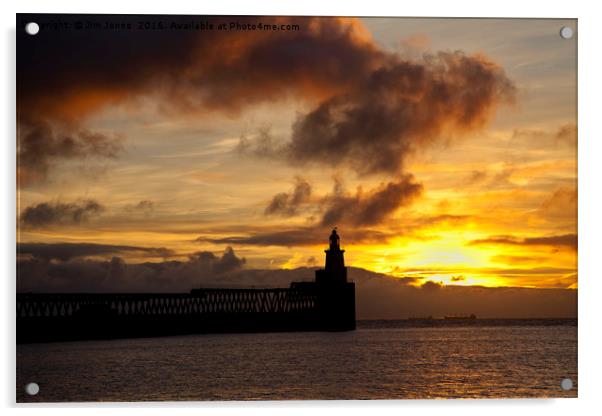 Daybreak in Northumberland Acrylic by Jim Jones