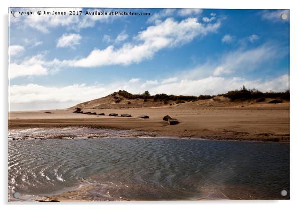 The Sand Dunes at Alnmouth Acrylic by Jim Jones