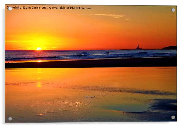 Painted sunrise Acrylic by Jim Jones