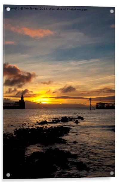 Northumbrian daybreak Acrylic by Jim Jones