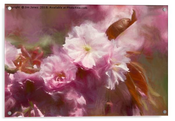 Pastel Pink Impressions Acrylic by Jim Jones